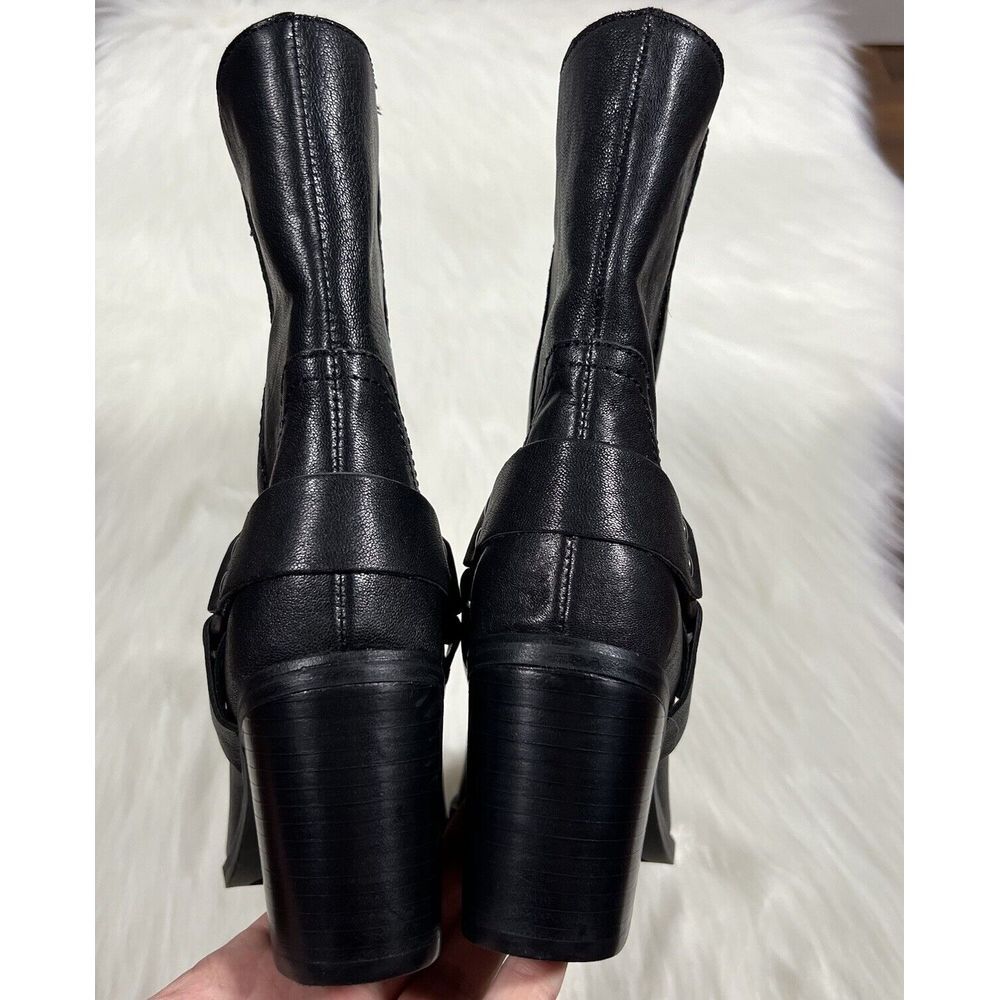 NEW Steve Madden Women's Size 6.5 M Black Leather Alessio Ankle Boot Bootie - Picture 7 of 13